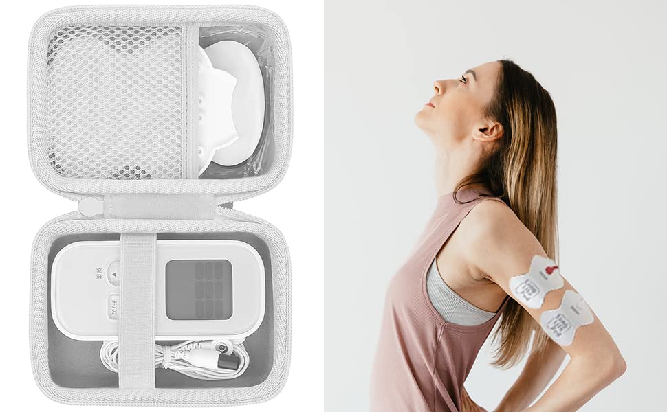 Aenllosi Aufbewahrungskoffer Kompatibel mit OMRON Niederfrequenz-Therapiegeräten HV-F022/HV-F021/HV-F013 und Zubehör