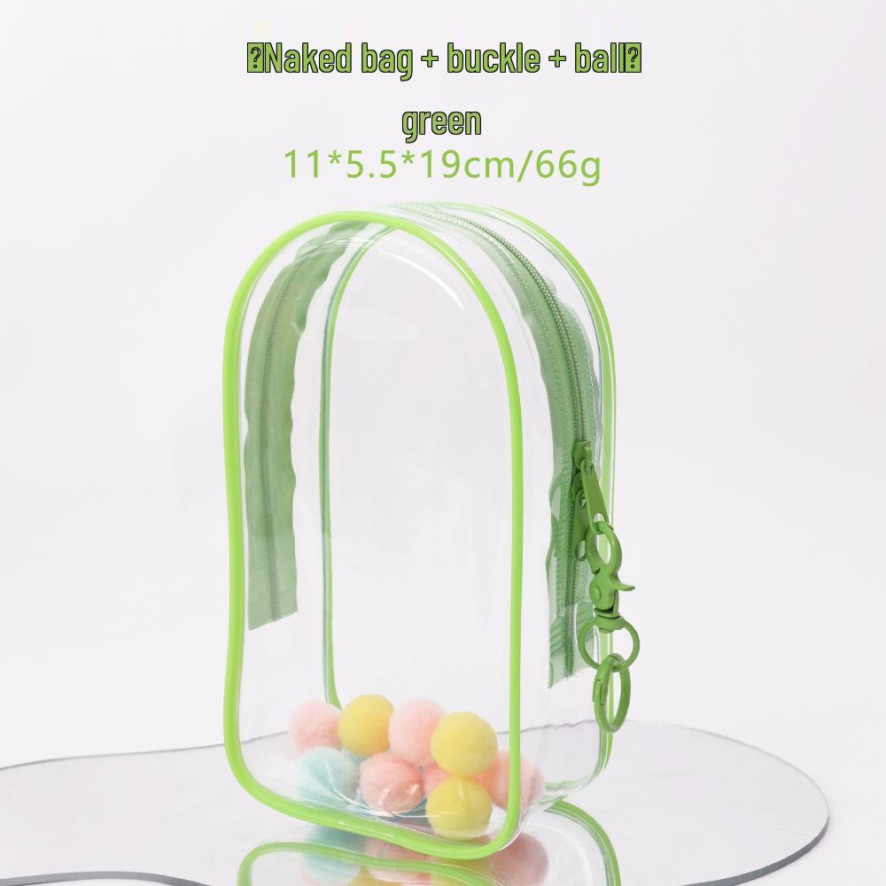 19cm Transparent Doll Stroller Bag - Fashionable, Waterproof PVC, Dustproof, Display Bag for Blind Box Dolls.