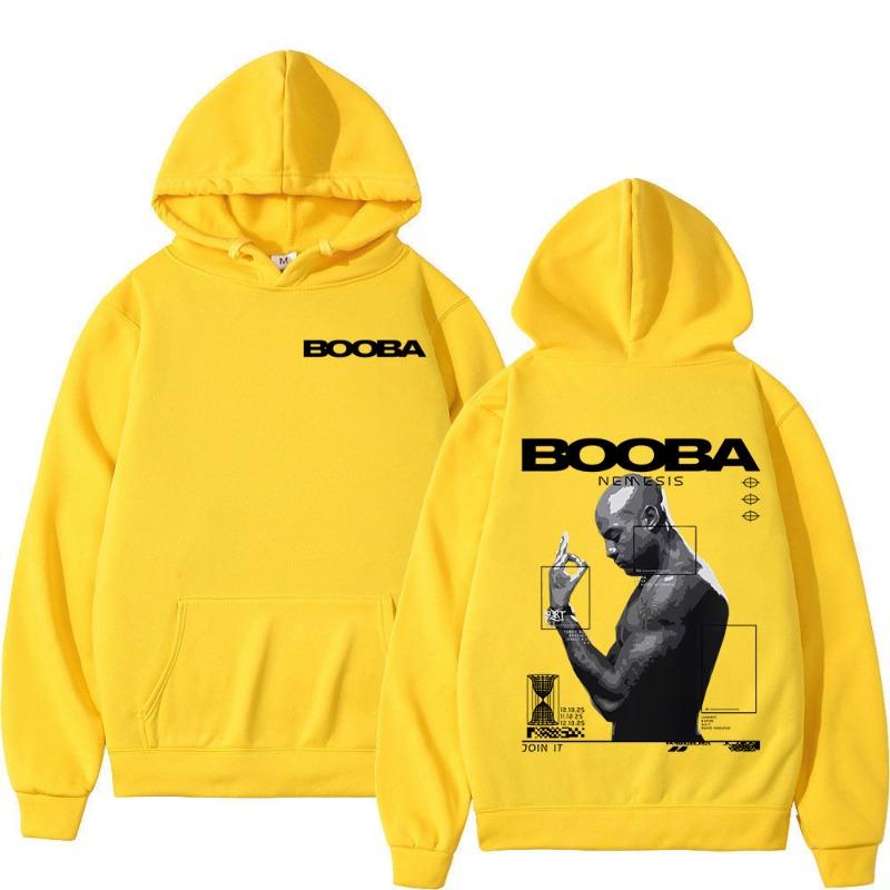 France Rapper Booba Nero Nemesis Hoodies Men's Clothing Retro Fashion Hip Hop Long Sleeves Hooded Sweatshirts Oversized Pullover