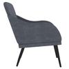 Vidaxl Fotel, Ciemnoszary, 63X76X80 Cm, Obity Aksamitem