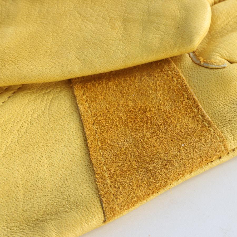 Yellow Cowhide Protective Gloves, Wear-resistant Work Gloves, Labor Protection Gloves
