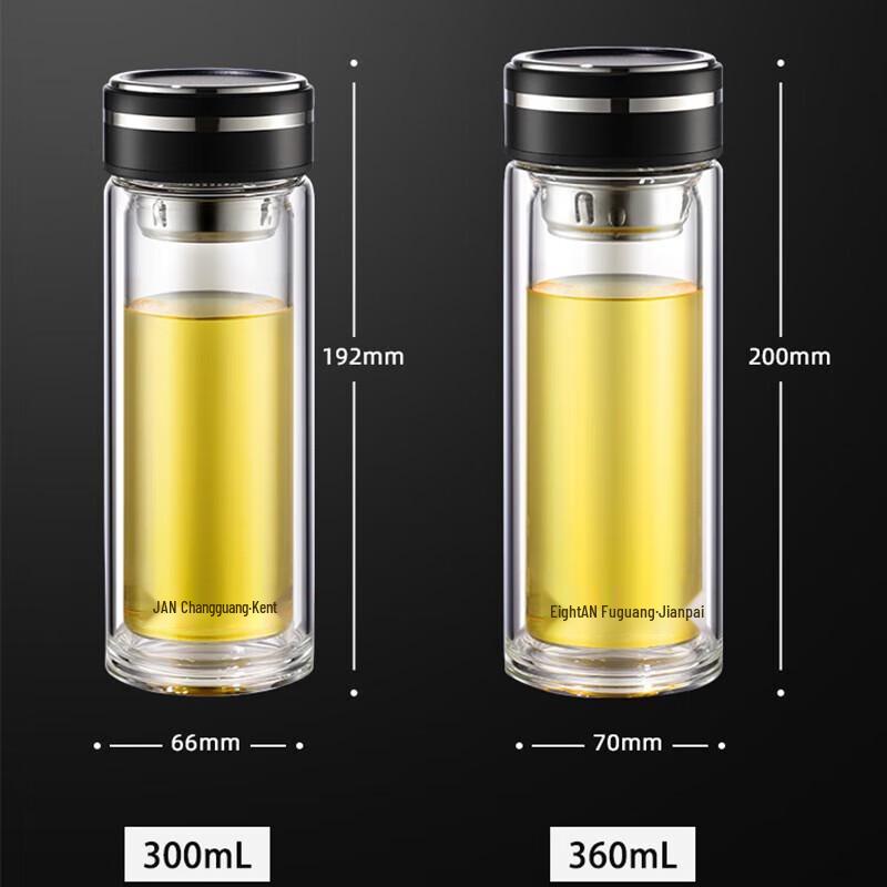 Fuguang Business Insulated Double-Layer Glass Tea Mug