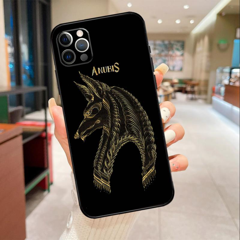 Anubis Ancient Egyptian God Phone Case For iPhone 16 15 14 11 12 13 17 Pro Max mini 15 Plus 16e 17 Air Protective Cover