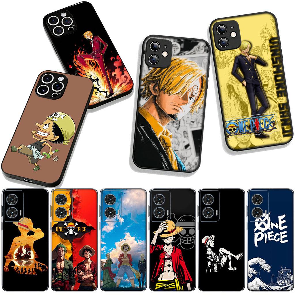 for Motorola Moto G54 G05 G24 G55 G75 G85 G15 G57 G86 Power Edge 50 30 Fusion neo Pro Case Anime Sanji Luffy One Zoro Piece