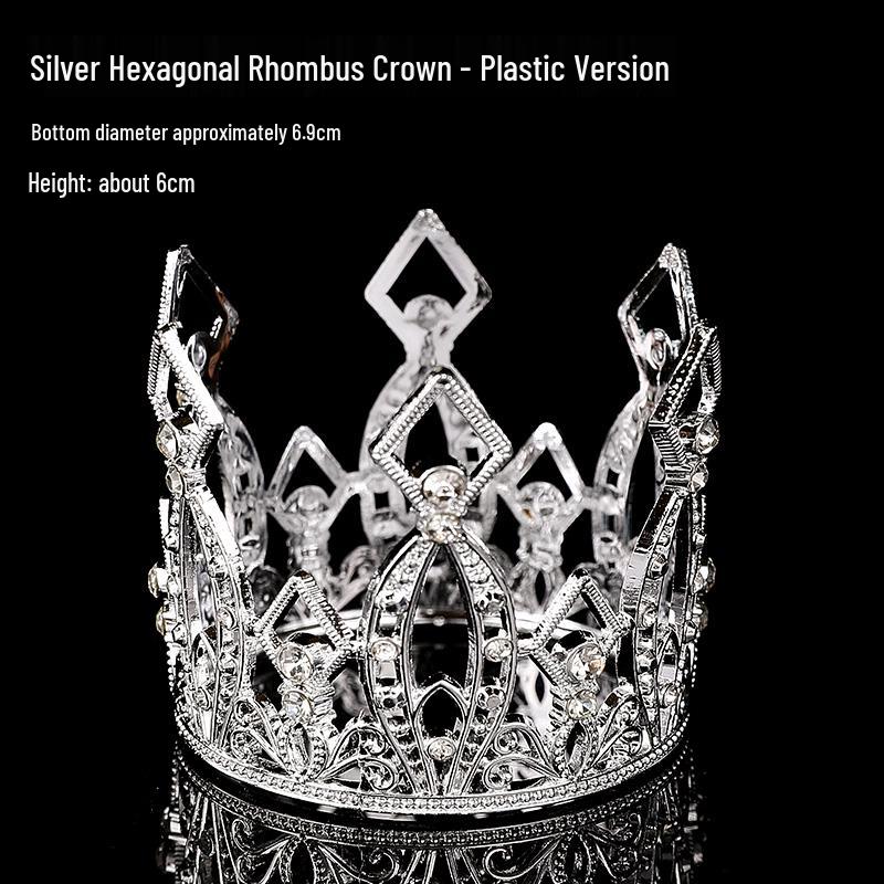 Children's Pearl Crystal Tiara Headband - Birthday Crown Cake Decoration and Adult Hair Accessory