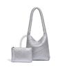 Trendy Single-shoulder Tote Bag, Fashionable and Simple Hand-woven Bag, Soft Leather Large-capacity Mother-and-child Underarm Bag