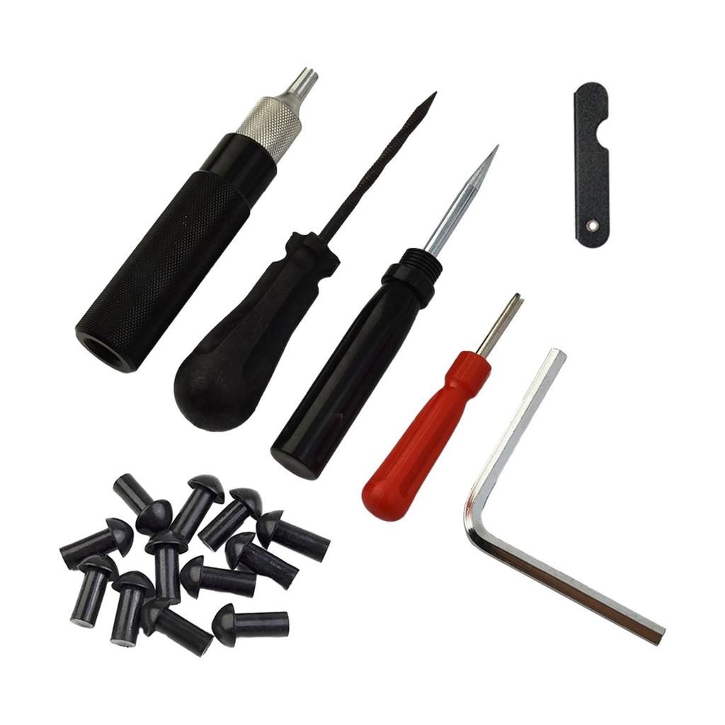 Portable Tire Repair Kit Premium Lightweight Fast Effective Tyre Patch Tool for Car Motorcycle Tire Puncture Emergency