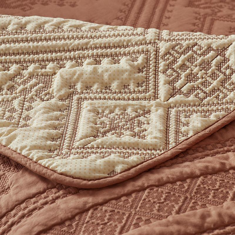 Cross Embroidered Nordic Pure Cotton Sofa Mat Modern Minimalist Anti Slip All-season Universal Sofa Towel Water Washed Cotton Sofa Cover