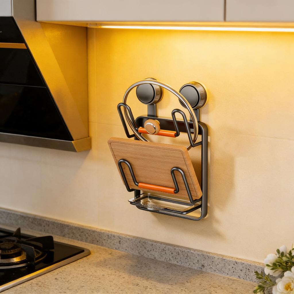 Kitchen Pot Lid Storage Rack, Pot Lid Holder, PotLid Organisers, LidHolder While Cooking,LidOrganisers Inside Cabinet