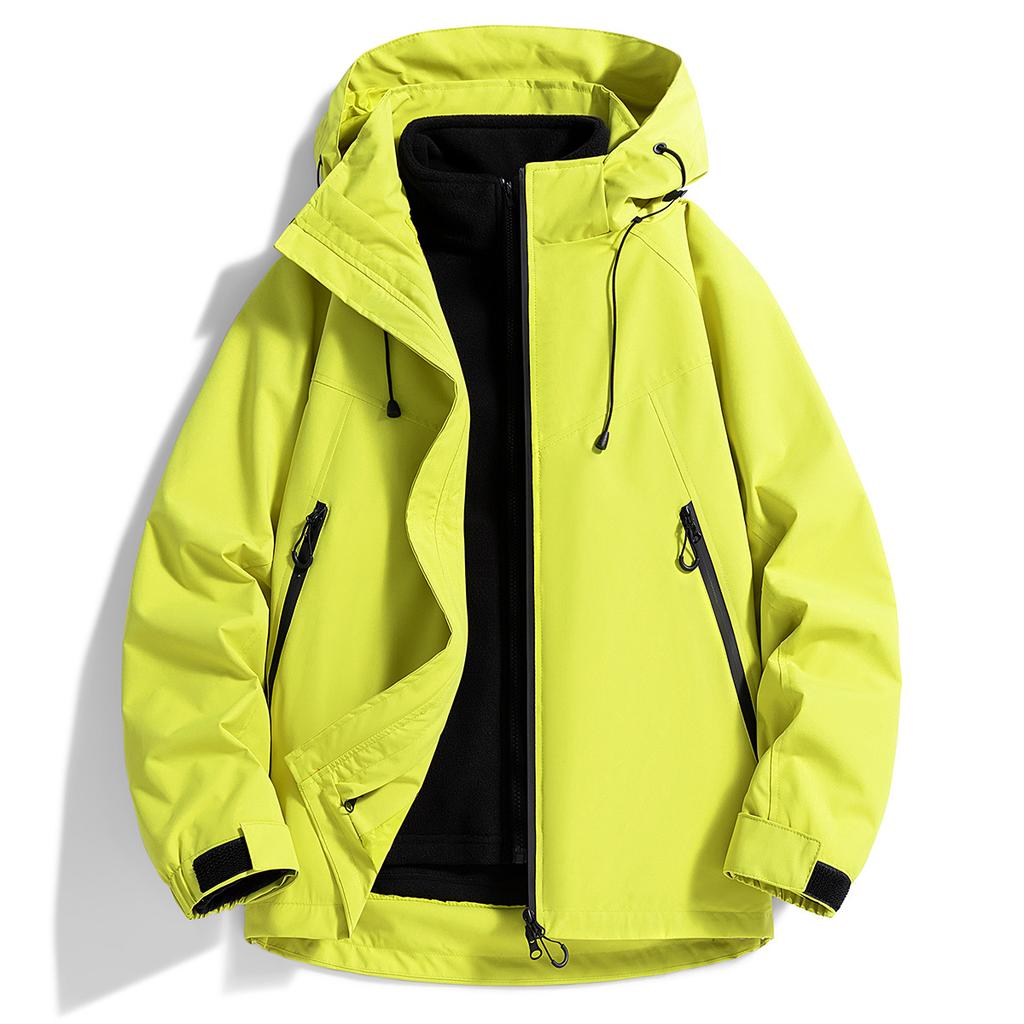 Jacket Three-in-one Men and Women Removable Mountaineering Jacket Outdoor Autumn and Winter Windproof Waterproof Jacket New Style