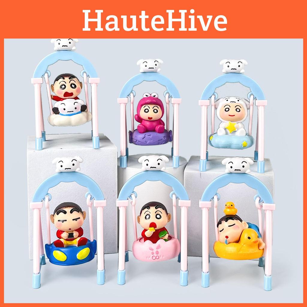 Crayon Swing Shinchan Series Collectible Pvc Figure Toy For Kids And Fans