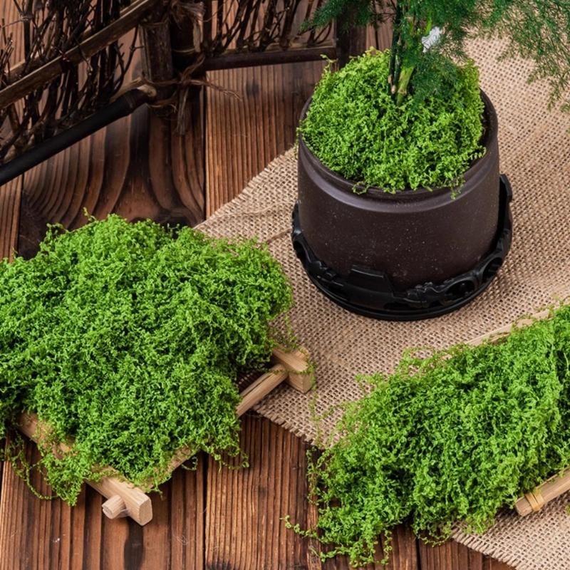 Künstliches Moos für Topfpflanzen, 150 g Fake-Moos für Tischdekorationen, Hochzeits-, Weihnachtsdekorationen