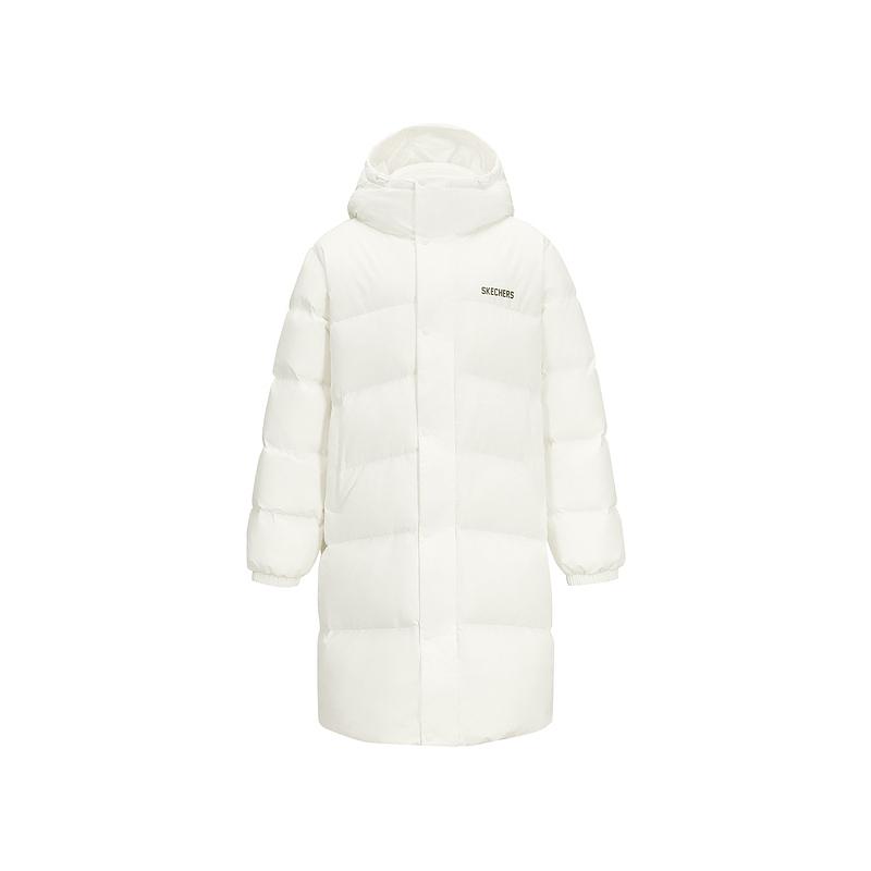 Skechers Wilderness Series Solid Color Warm Comfortable Windproof Lightweight Long Sleeve Down Jacket Unisex Outerwear L424U193-0074 L