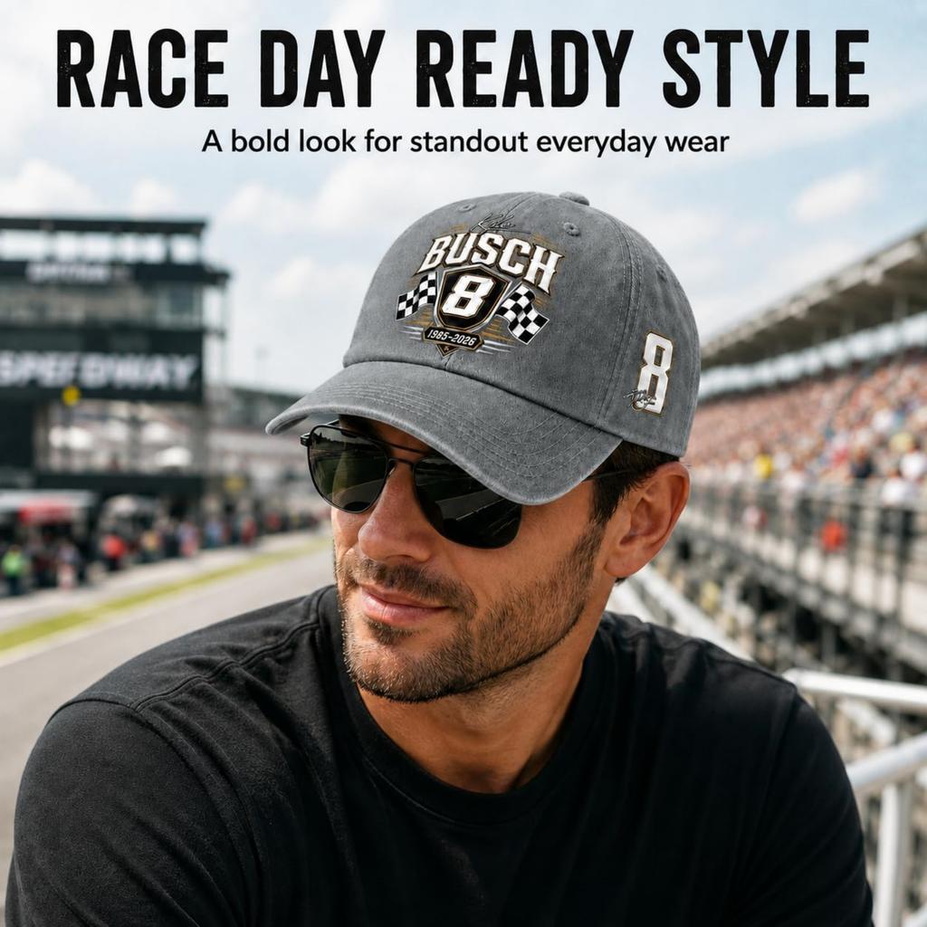 Adjustable Racing Cap Unisex Motorsport Hat with Embroidered Number and Checkered Flags Design Small Racing Gift Hat