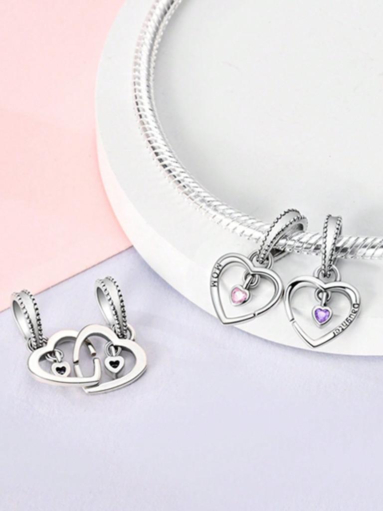 Charms Plata Copper Colors Mother'S Day Love Mother Beads Charm Pendant For Original Bracelet For Women Diy Jewelry Love Gift