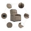 Recliner Chair with Lift Assistance Cappuccino Faux Leather