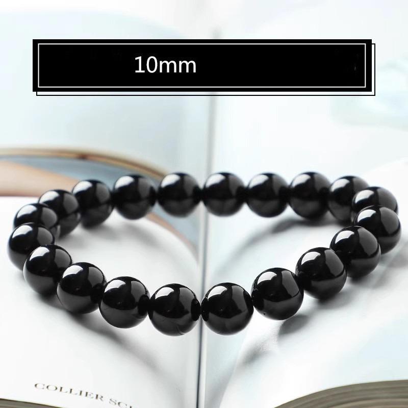 Pulsera de Turmalina Negra Imperial - Joyería de Protección Energética de Cristal de Grado Supremo, Pulsera de Aura Espiritual para Hombre y Mujer