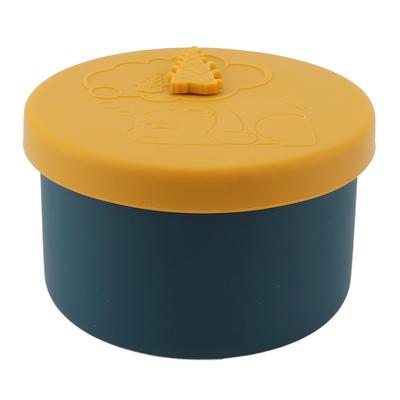 Silicone Lunch Box Portable Refrigerator Food Storage Containers Odorproof Sealed Lunch Box for Students Worker Yellow