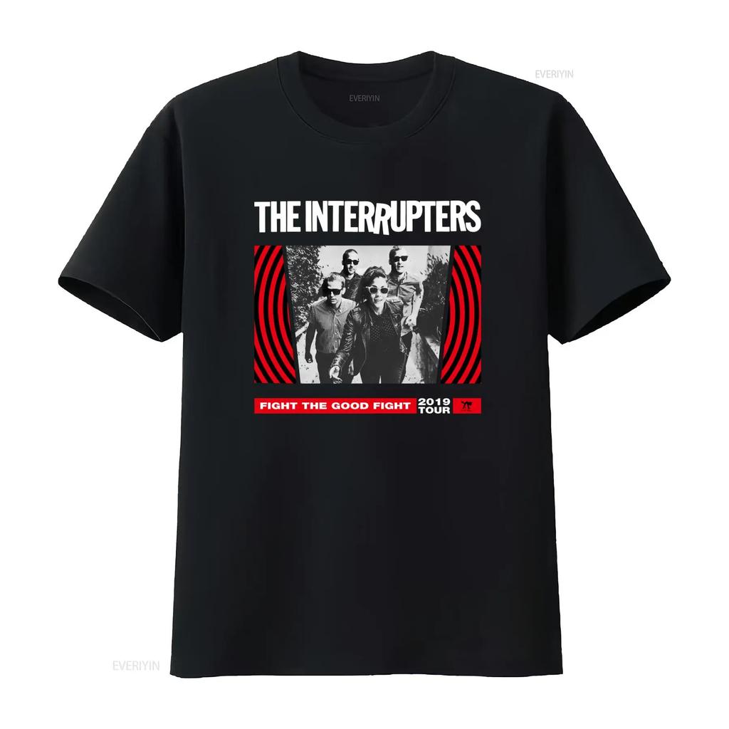 The Interrupters Band Womens Medium T Shirt Fight Good 2019 Tour Print vintage Washed Stretched Unisex Casual graphic