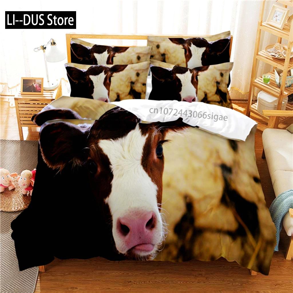 Blue Sky Cow Bedding Set Duvet Cover Set 3d Bedding Digital Printing Queen Size Bedding Set Fashion Design