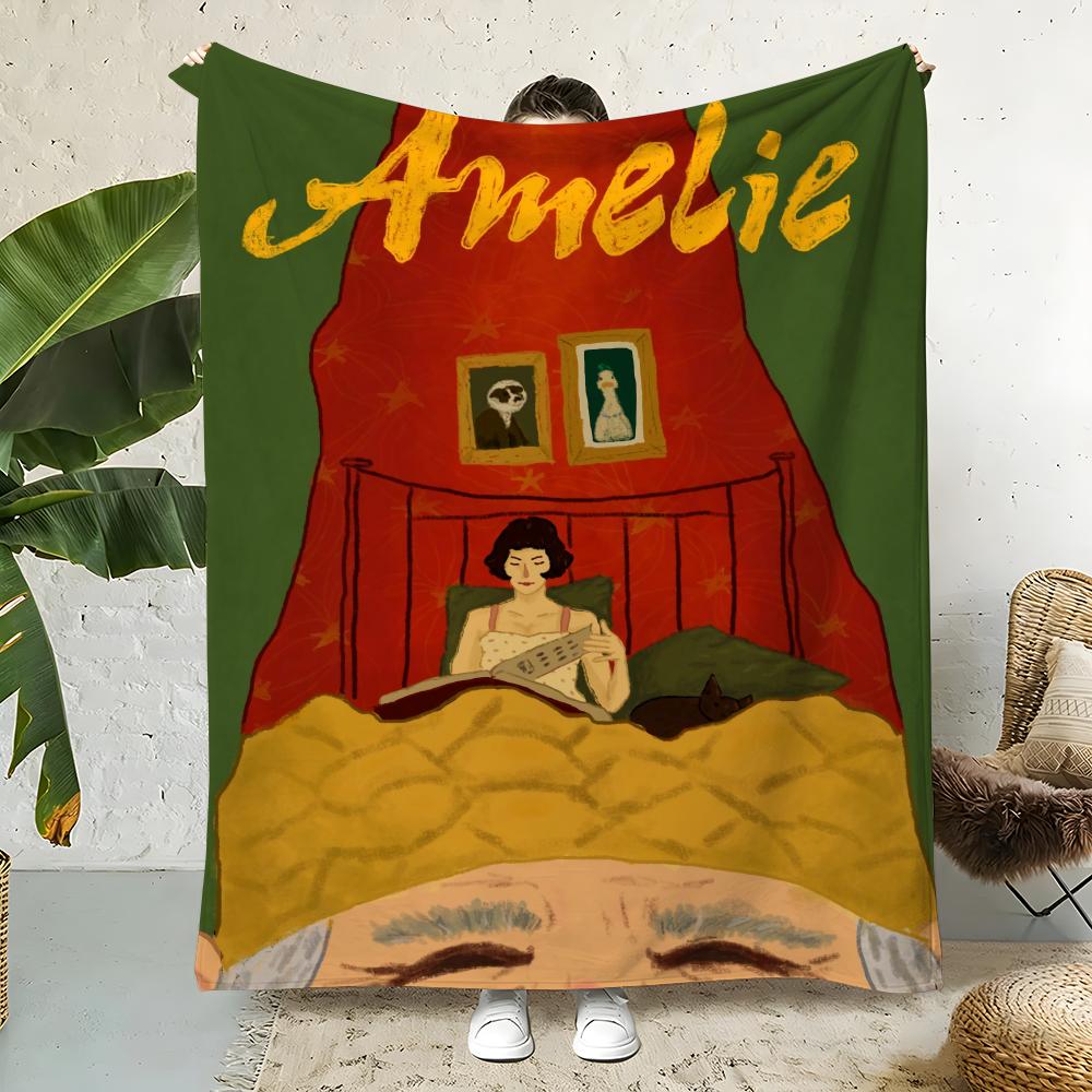 Movie A-amelie Throw Flannel Throw Blanket,Bed Home Office Nap Blanket Travel,Camping,Picnic Blanket Soft Decor 75x90cm