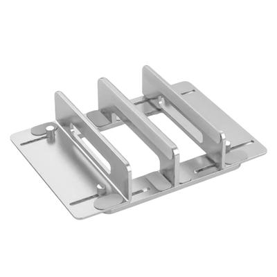 Vertical Laptop Holder Adjustable Desk Stand Aluminum and Silicone Scratchproof for Laptops and Tablets Multiple Devices