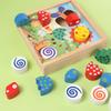 Early Education Wooden Montessori Toys Shape Colorful Matching Blocks  Teaching Aids