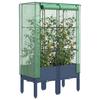 Vidaxl Raised Planter with Greenhouse, Rattan Look, 80X40X140 Cm