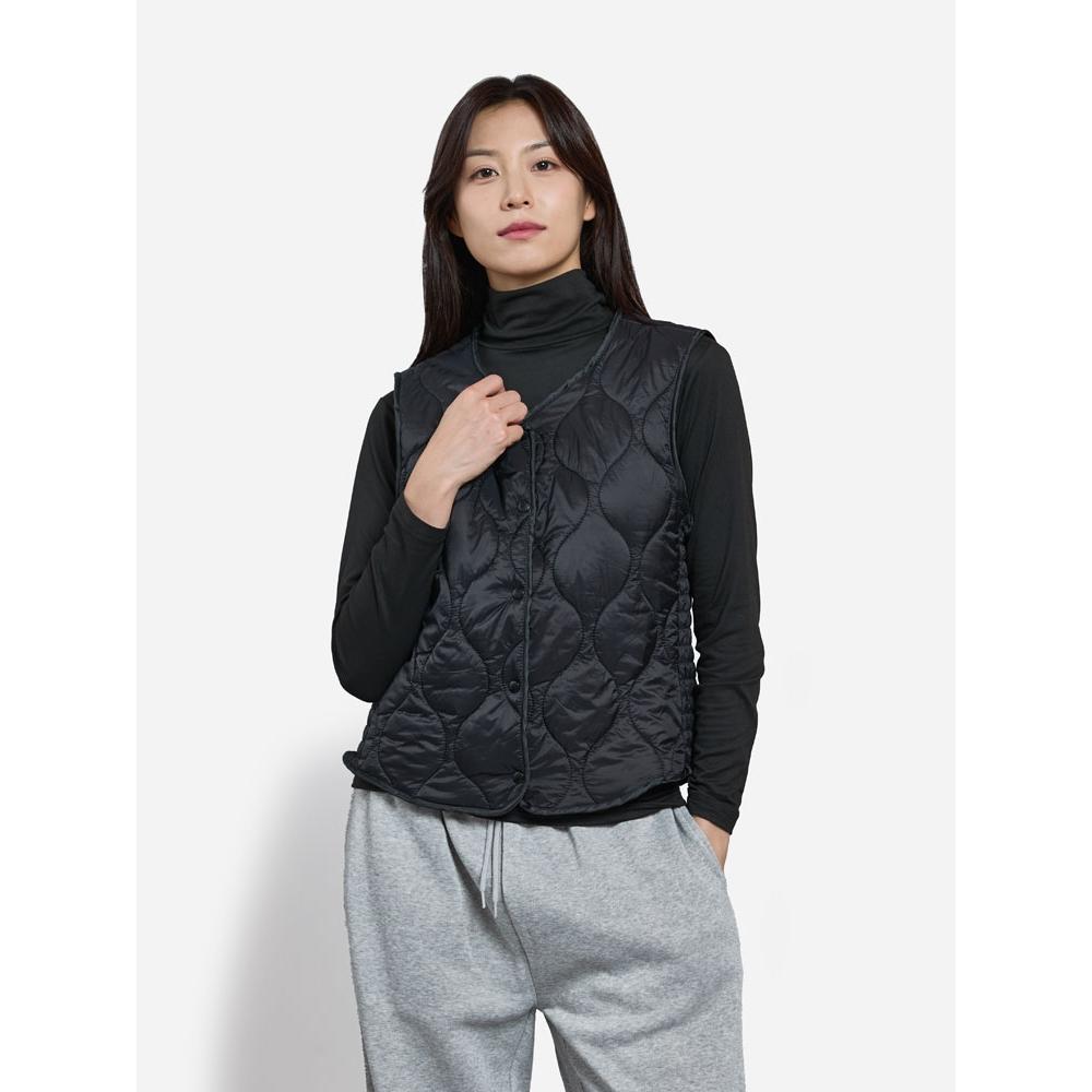 Daiso [woMen] Side WrinkLe Padded Vest M L