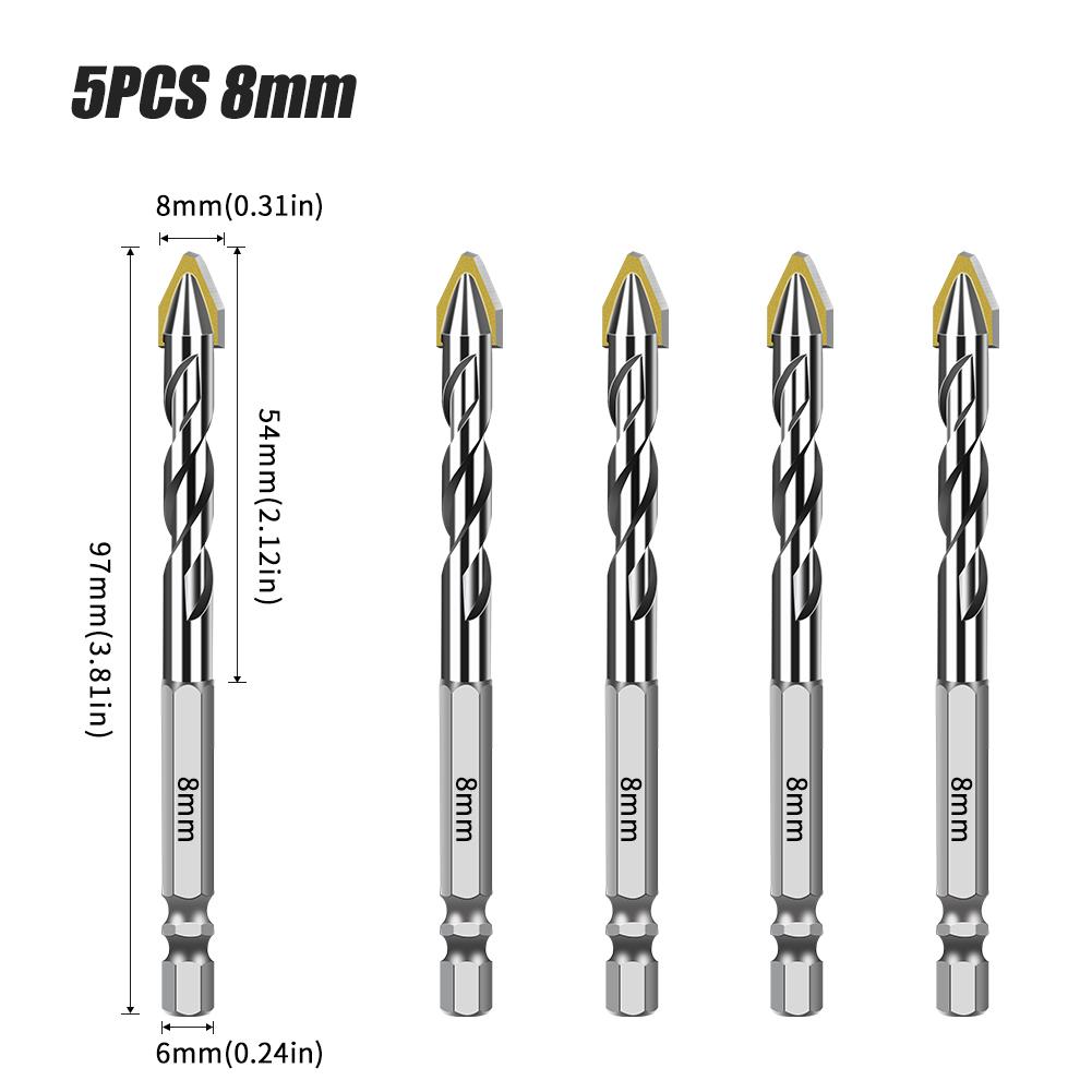 Bit Concrete Slab Drill Bit Screw Drill Bit Carbide Hexagonal Shank Tilt Eccentric Diamond Ceramic Cement Drill
