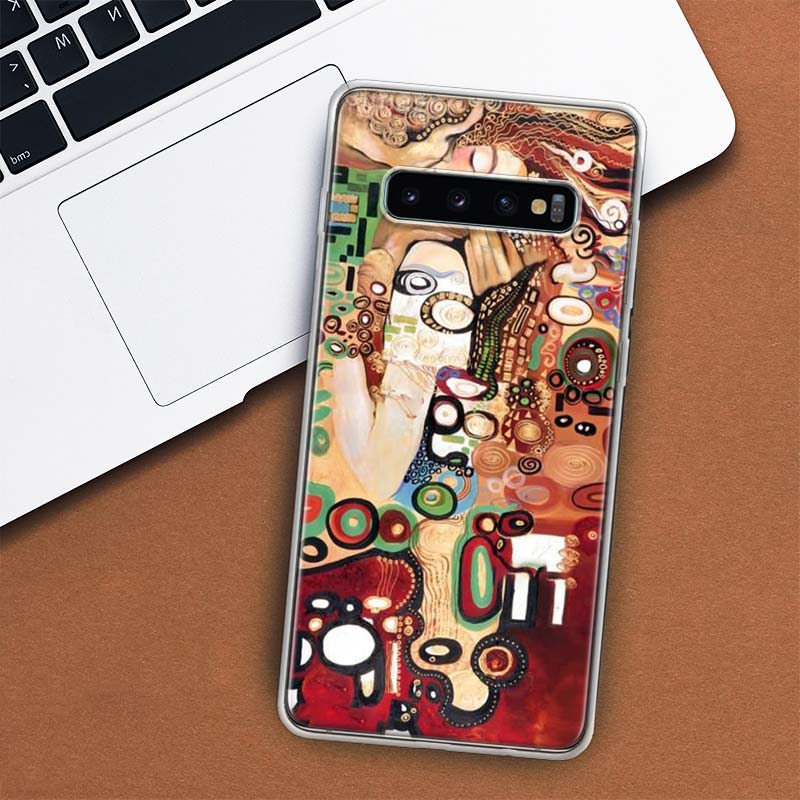 Kiss by Gustav Klimt Desig Phone Case For Samsung Galaxy S10 Plus S20 FE S21 S22 Ultra S10E S9 S8 + S6 S7 Edge Lite Shell Coque