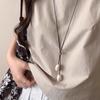 Summer Green Smudge Pendant Long Necklace Rope Women's Retro Decorative Sweater Chain Niche Neck Necklace