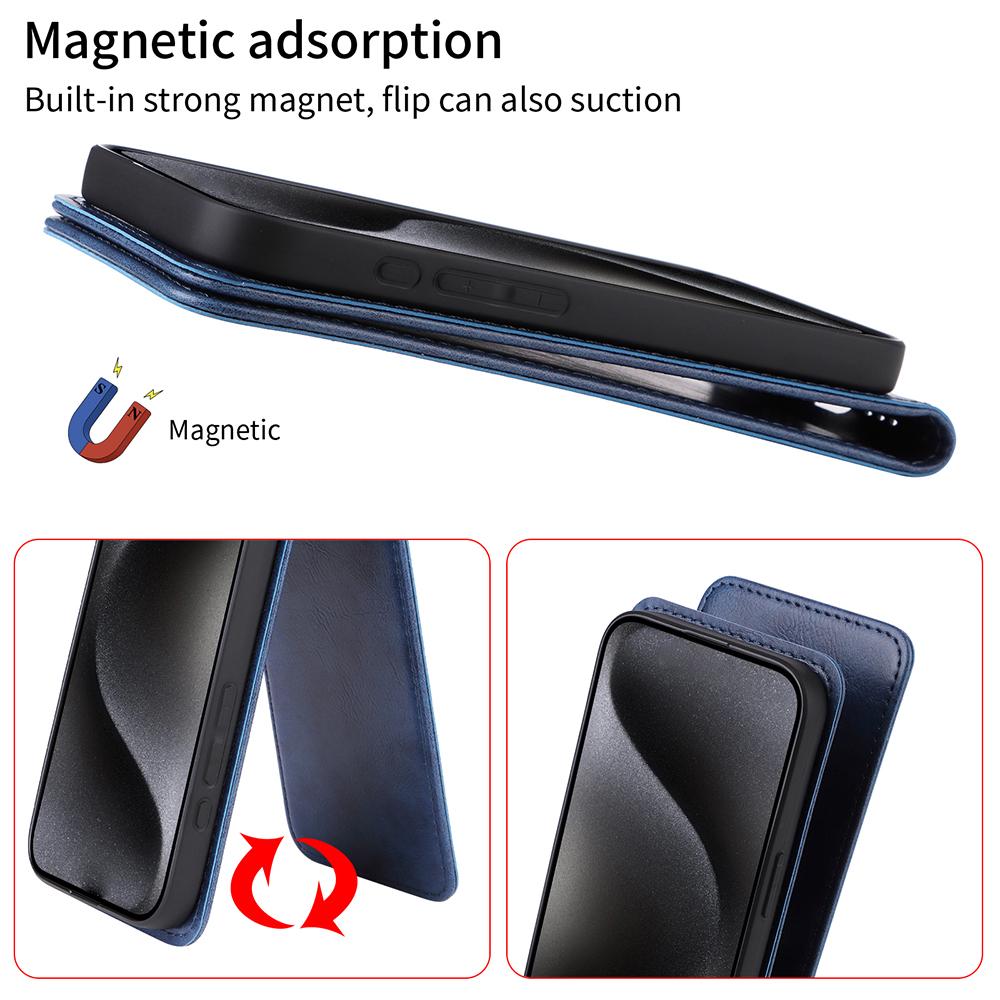 For ZTE Nubia Red Magic 10 Pro+ 5G/10 Pro 5G Case with Card Slot Magnetic Vertical Flip Leather Phone Cover