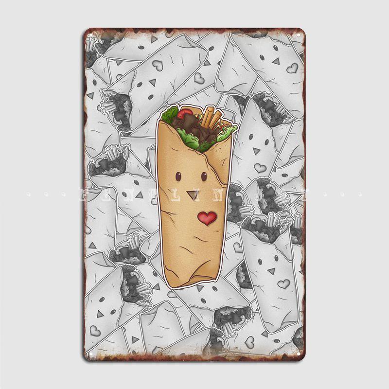 

Happy Kebab Metal Sign Pub Club Bar Retro Wall Plaque Tin Sign Poster 20x30cm（7.8x11.8inch）