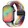 Geflochtenes Solo Loop-Armband aus Nylon für Apple Watch Band Ultra2 49 mm 9 8 7 41 mm Metall-Magnetarmband 45 mm 6 5 4 SE 44 mm verstellbarer elastischer iWatch-Gurt