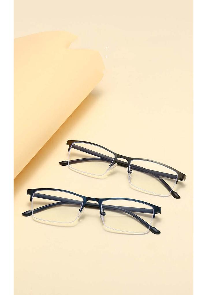 2/3PCS New Metal Half Frame Anti Blue Light Presbyopia Glasses Business Lightweight Reading Presbyopia Glasses 8057