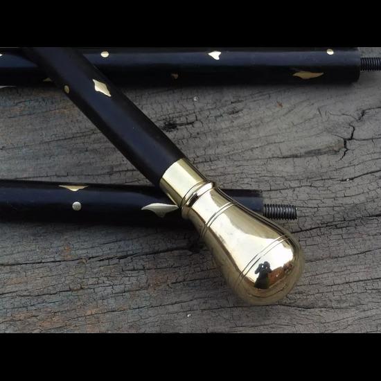 Knob Walking Stick Flower Handle Walking Cane Stick Handle Wooden Vinta