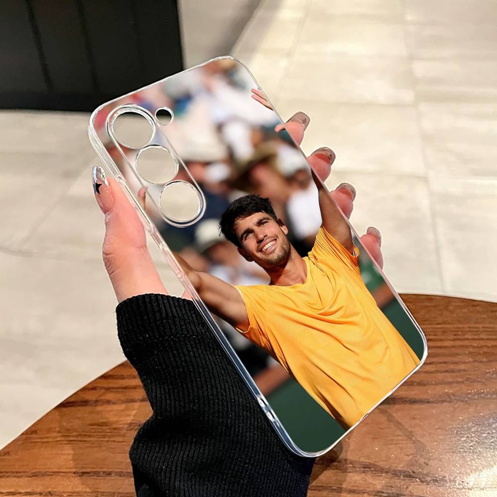 Tennis player-Carlos Alcaraz Phone Case For SamsungA10,12,20,21S,30,31,40,50,51,52,70,71 Transparent Cover Samsung a70