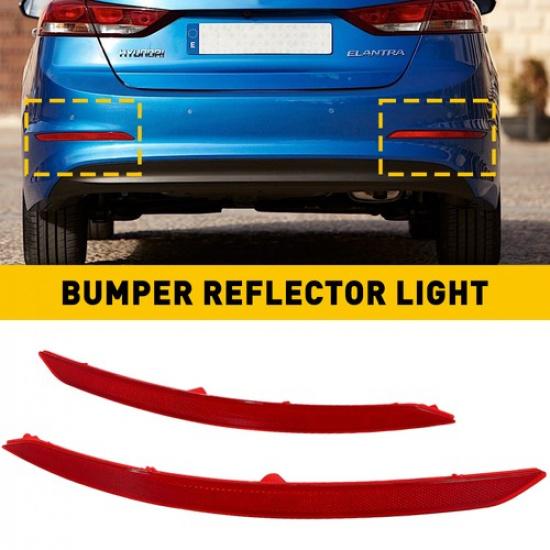 Pair Left&Right Rear Bumper Reflector Light For Hyundai Elantra 2017 2018 EOA