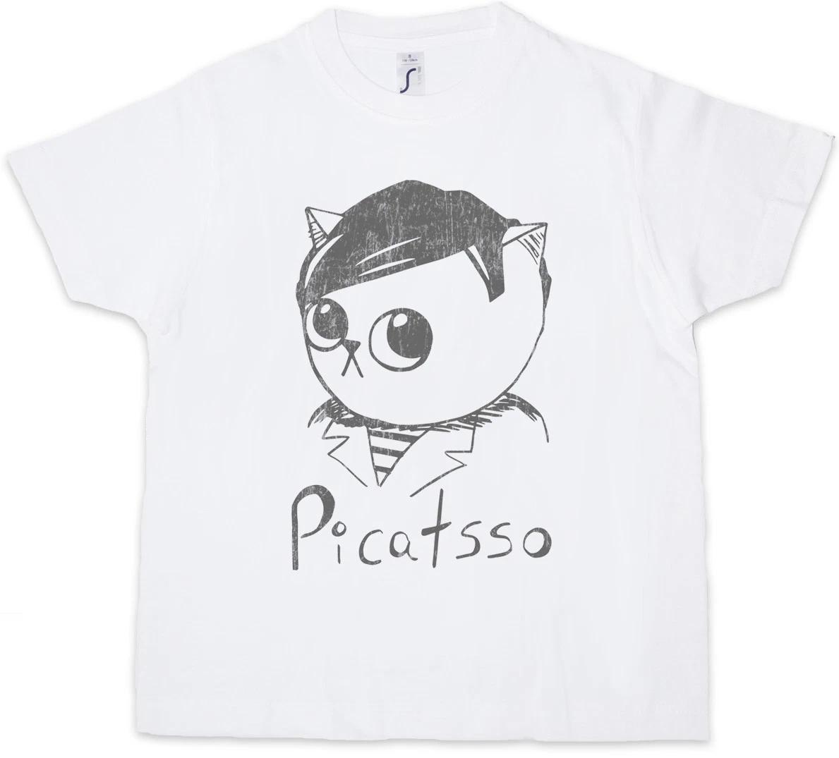 Picatsso Kids Boys kids boys T-Shirt Cat Cats Pablo Art Student Arts Picasso Fun Teacher 100