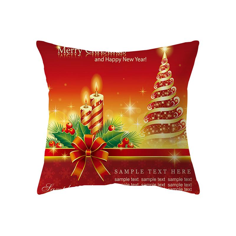 Christmas Tree Christmas Theme Decoration Printing Pattern Cushion Cover Home Living Room Sofa Decoration Pillow Pillow Cover