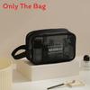 Nylon Mesh Travel Toiletry Bag With Breathable Design For Outdoor And Camping Use