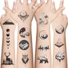 New Black and White Outdoor Camping Tattoo Stickers Waterproof Party Party Gift Funny Face Stickers