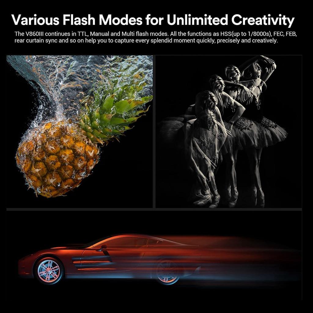 Godox Camera Flash Speedlight for Sony 76Ws TTL HSS 480 Full Power LED Modeling Lamp Godox Retailer Japanese Instruction V860III-S Cameras, 2.4G