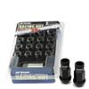 WORK 240024 Long Type Lock Nut Set, Lightweight Racing Nuts, Black, 19HEX M12 X
