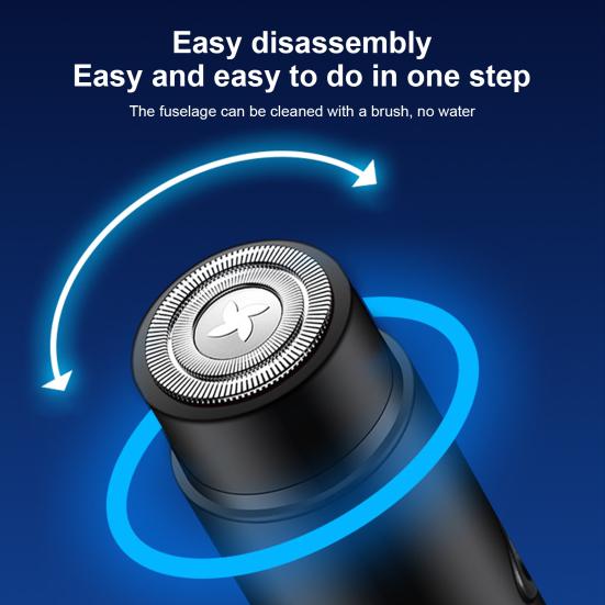 Baorun Rechargeable Razor Shaver Micro-vibration Motor Anti-scratch Fireproof ABS Mini Men Electric Shaver for Home