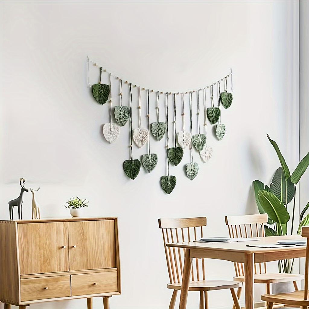 Boho Chic Rattan Wall Hanging Decor - Lightweight, Durable Polyester, Ideal for Bedroom & Living Room Boho Home Styling, Boho Home Decor