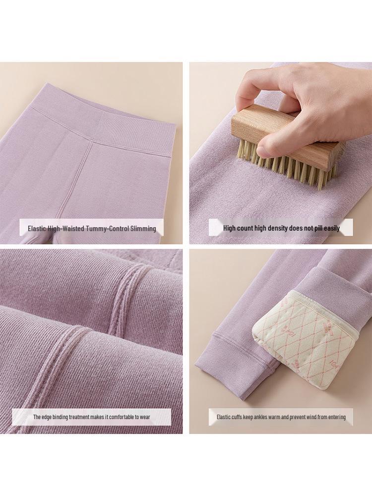 Women's Warm Plush Cotton Pants for School Uniforms, 2025 Winter Style, Wearable Inside or Outside.