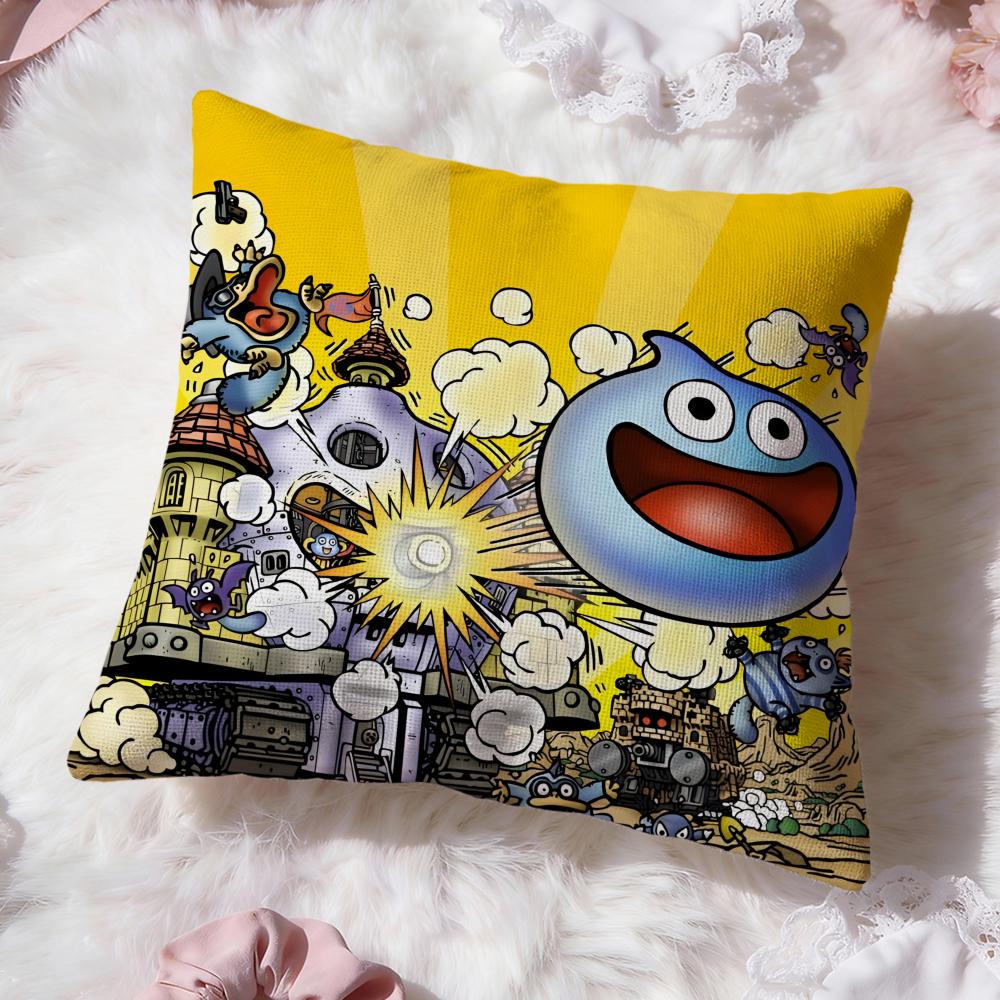 Dragon Quest Rocket Slime Cushion Cover Premium Comfort Reversible Pillow Cove -Two In One Design for Any Room & Car Interior