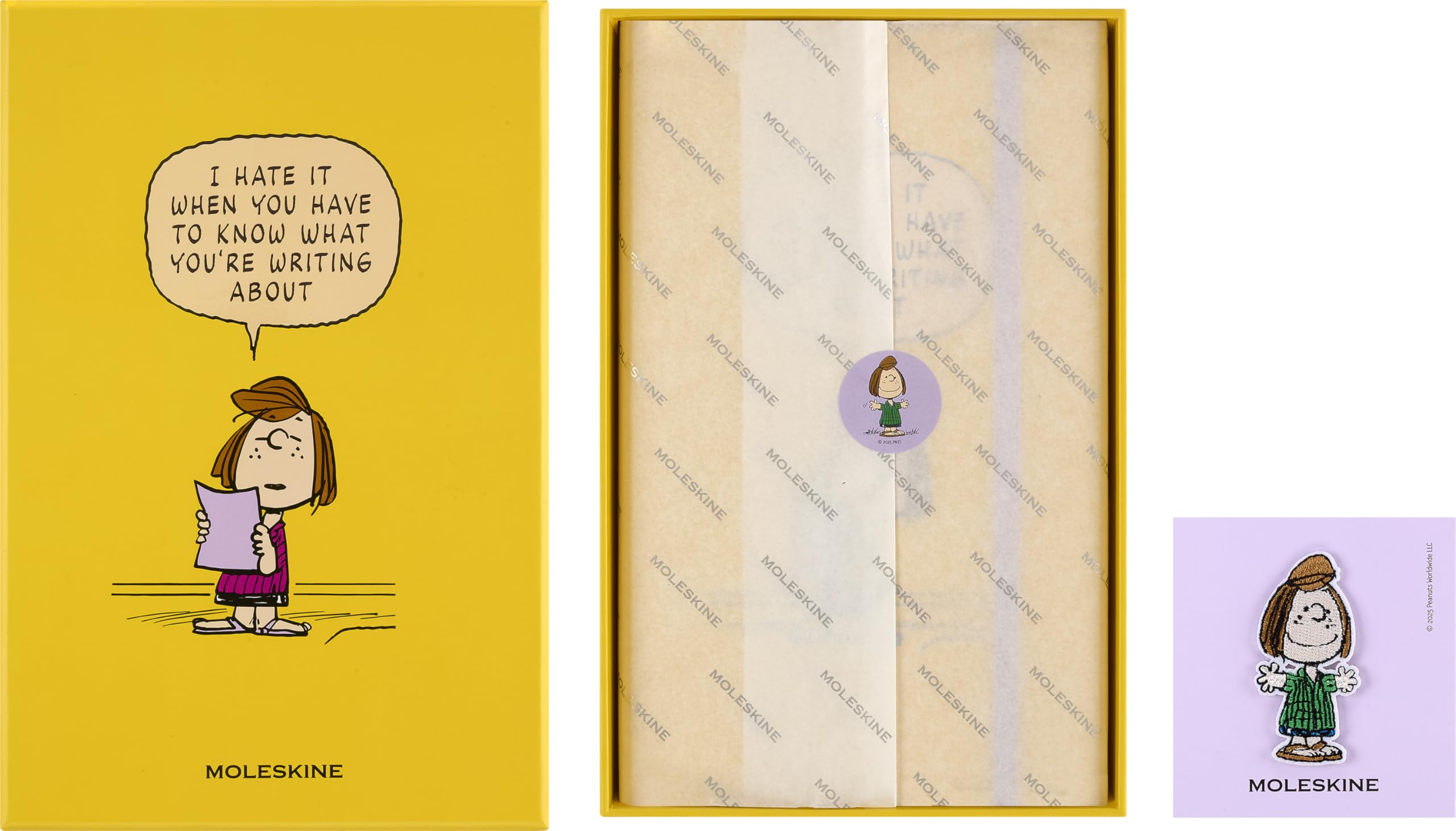 

Moleskine Peanuts Peppermint Patty Notebook with Large Size x Horizontally LEPENB31HPATM26BOX Box, Hardcover, (13cm 21cm), Ruled, Yellow, жовтий